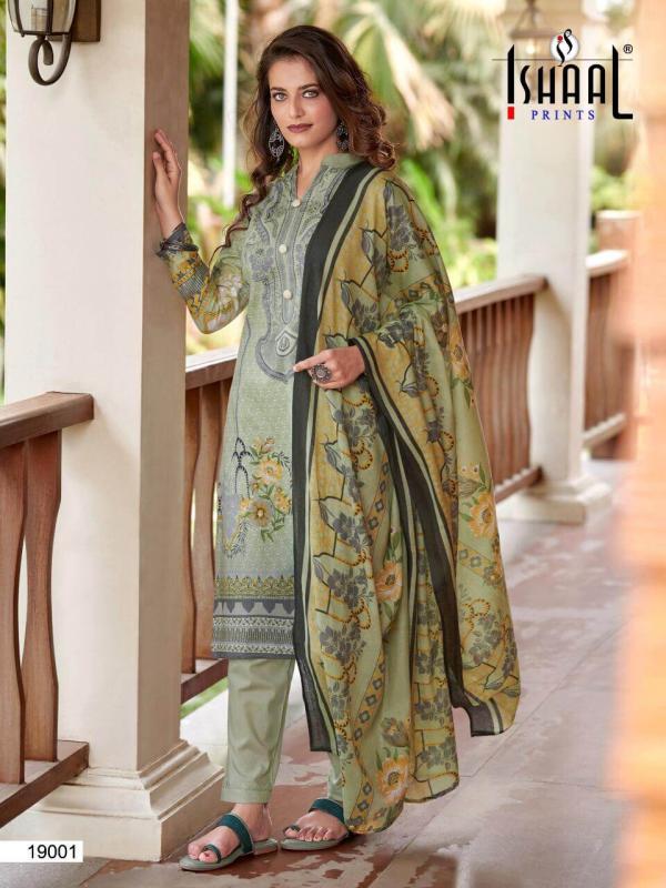 Ishaal Gulmohar 19 Fancy Pure Lawn Karachi Cotton Dress Materials